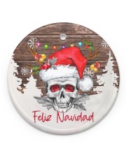 Skull - Feliz Navidad Circle ornament - single (porcelain) front