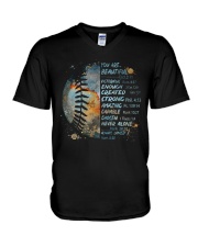 Softball You Are Beautiful V-Neck T-Shirt tile