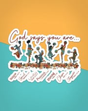 Cheer Leading - God Says You Are Sticker - Single (Horizontal) aos-sticker-single-horizontal-lifestyle-front-02
