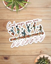 Cheer Leading - God Says You Are Sticker - Single (Horizontal) aos-sticker-single-horizontal-lifestyle-front-07