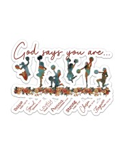 Cheer Leading - God Says You Are Sticker - Single (Horizontal) front