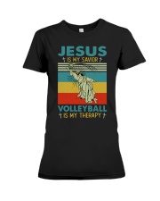Volleyball - Jesus Is My Savior Premium Fit Ladies Tee tile