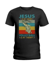 Volleyball - Jesus Is My Savior Ladies T-Shirt tile