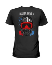 Scuba Diver 2 Sides Ladies T-Shirt tile