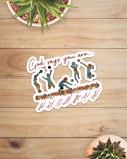 God Says You Are Volleyball Sticker - Single (Horizontal) aos-sticker-single-horizontal-lifestyle-front-07