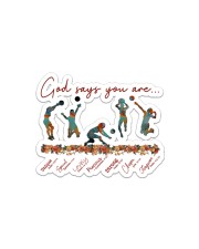 God Says You Are Volleyball Sticker - Single (Horizontal) front