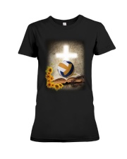 Volleyball God Premium Fit Ladies Tee tile