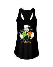 St Patrick's Day Beer Shamrock Ladies Flowy Tank tile