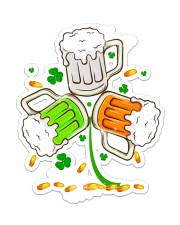 St Patrick's Day Beer Shamrock Sticker tile