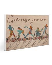 Softball - God Says You Are 15 30x20 Gallery Wrapped Canvas Prints thumbnail