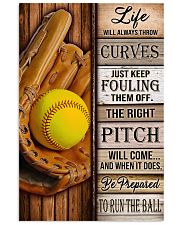 Softball Life Will Always Throw Curves 11x17 Poster front