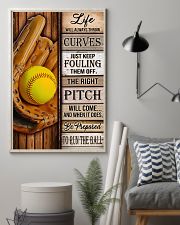 Softball Life Will Always Throw Curves 11x17 Poster lifestyle-poster-1