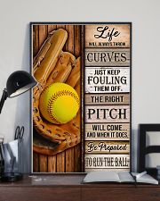 Softball Life Will Always Throw Curves 11x17 Poster lifestyle-poster-2