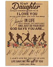 To My Daughter God Says You Are - Softball 11x17 Poster front