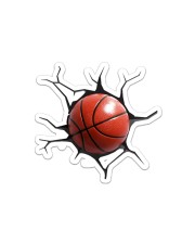Basketball Crack Sticker - Single (Horizontal) front