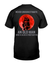 Never Underestimate Firefighter 2 sides Premium Fit Mens Tee tile