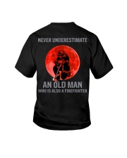 Never Underestimate Firefighter 2 sides Youth T-Shirt tile