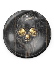 Melting Skull Ornament Circle ornament - single (porcelain) front