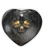 Melting Skull Ornament Heart Ornament (Wood) tile