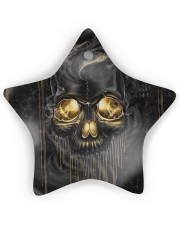 Melting Skull Ornament Star Ornament (Wood) tile