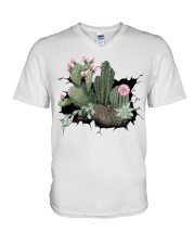 Sticker - Cactus - Crack V-Neck T-Shirt tile
