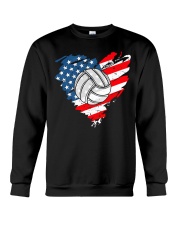 Volleyball Flag Heart Crewneck Sweatshirt tile