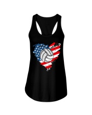 Volleyball Flag Heart Ladies Flowy Tank tile