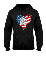 Volleyball Flag Heart Hooded Sweatshirt tile
