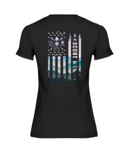 Scout Mom Flag American 2 Sides Premium Fit Ladies Tee tile