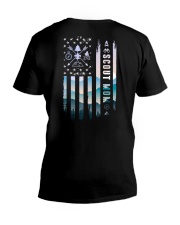 Scout Mom Flag American 2 Sides V-Neck T-Shirt tile