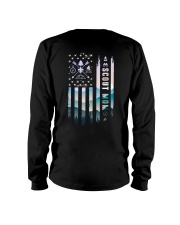 Scout Mom Flag American 2 Sides Long Sleeve Tee tile