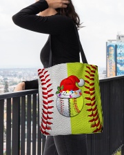 Baseball - Softball - Holiday Tote Bag All-over Tote aos-all-over-tote-lifestyle-front-05