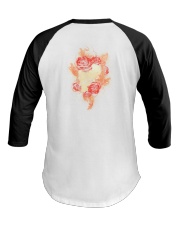 Skull Roses 2 Sides Shirts Baseball Tee tile
