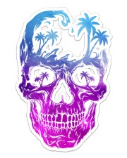 Skull She Lived 2 Sides Sticker tile