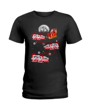 Camper Christmas Moon Ladies T-Shirt tile
