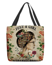 Book - Just A Girl All-over Tote back