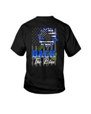 Police Blue Sunflower 2 Sides Youth T-Shirt tile