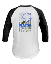 Police Blue Sunflower 2 Sides Baseball Tee tile