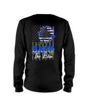 Police Blue Sunflower 2 Sides Long Sleeve Tee tile