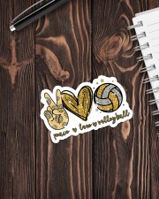 Sticker - Volleyball - Peace Love Volleyball Sticker - Single (Vertical) aos-sticker-single-vertical-lifestyle-front-05