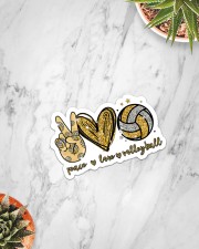 Sticker - Volleyball - Peace Love Volleyball Sticker - Single (Vertical) aos-sticker-single-vertical-lifestyle-front-06