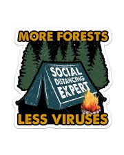Sticker-Camping - More Forests Less Viruses Sticker - Single (Vertical) front