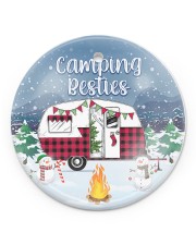 Camping - Besties Round Circle ornament - single (porcelain) front