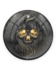 Melting Skull Ornament Circle ornament - single (porcelain) front
