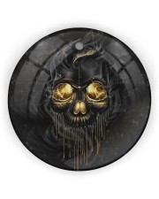 Melting Skull Ornament Circle Ornament (Wood tile