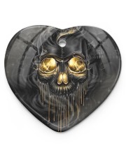 Melting Skull Ornament Heart Ornament (Porcelain) tile