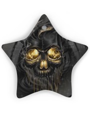 Melting Skull Ornament Star Ornament (Wood) tile