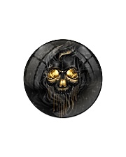 Melting Skull Ornament Circle Magnet tile