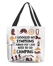 Camping - My Symptoms All-over Tote front