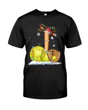 Softball Christmas Lights Premium Fit Mens Tee tile